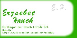 erzsebet hauch business card